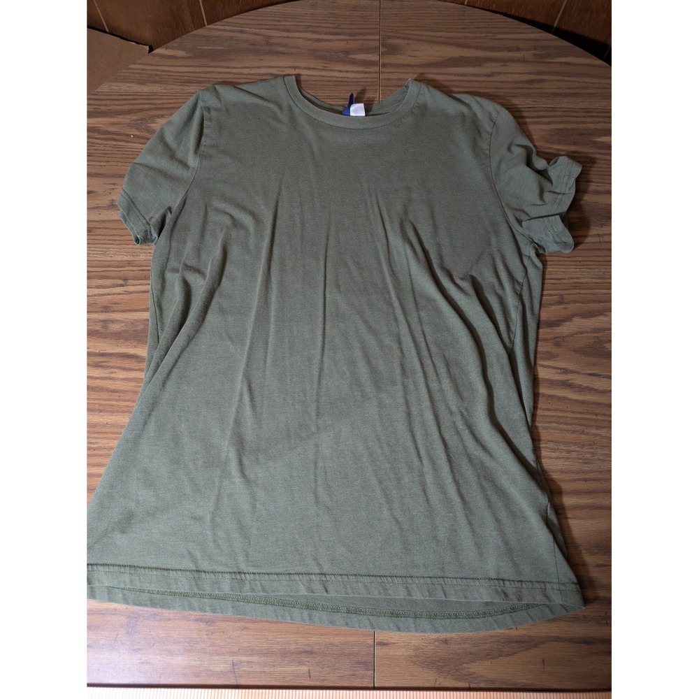 H&M Divided Mens Olive Green Short Sleeve Crew Neck T-Shirt Large Hole